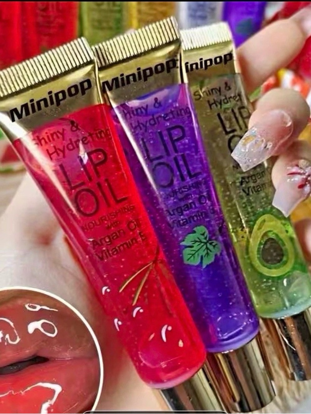 Minipop Shiny & Hydrating Lip Oil — Pink